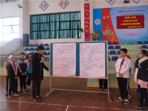 Giáo dục toàn diện cho học sinh là mục tiêu hướng tới của trường THCS Đô Thị Việt Hưng vào sáng thứ 2 ngày 08/01/2018 - Tại hội trường lớn của nhà trường đã diễn ra diễn đàn  Xây dựng tình bạn đẹp - Nói không với bạo lực học đường